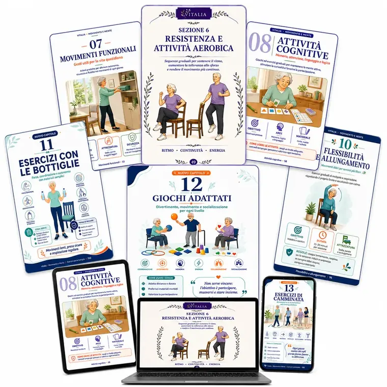 Le guide di esercizi stampabili del Kit di Attività per Anziani